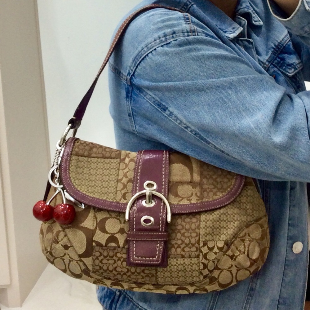 Authentic Coach Soho Y2K Shoulder Patchwork Signa… - image 3